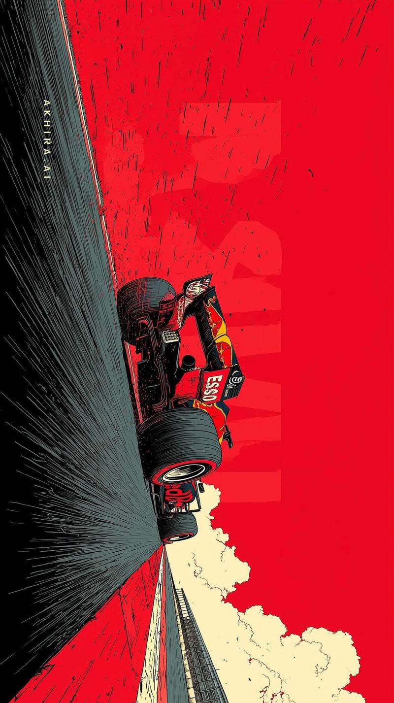 F1 Red Speed Poster