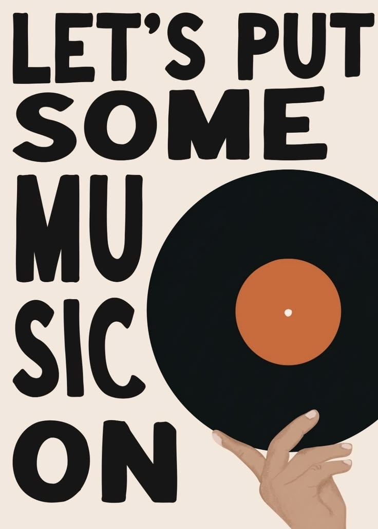 Let’s Put Some Music On – Retro Music Poster