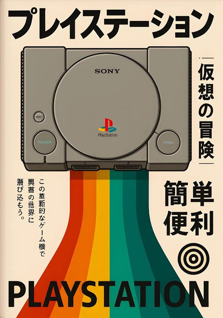 PlayStation – Retro Gaming Poster