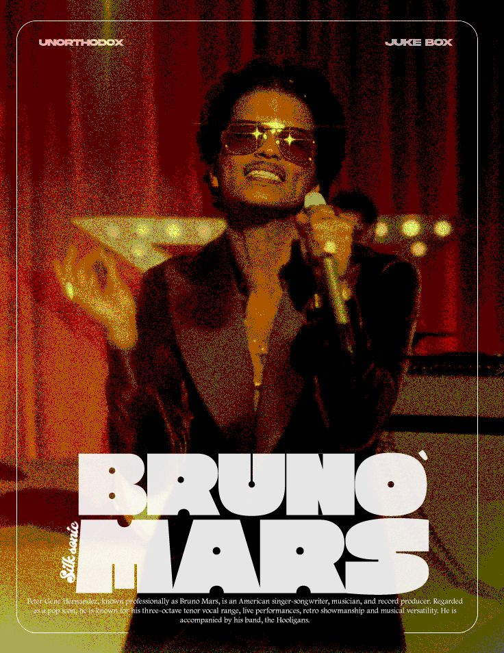 Bruno Mars – Retro Stage Poster