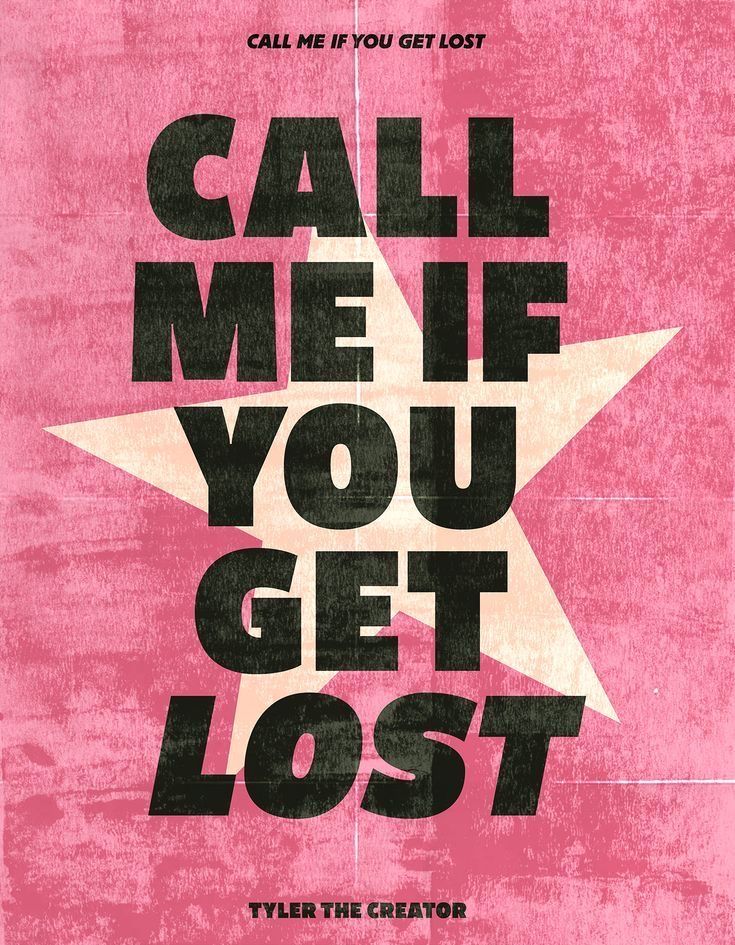 Call Me If You Get Lost – Typography Poster