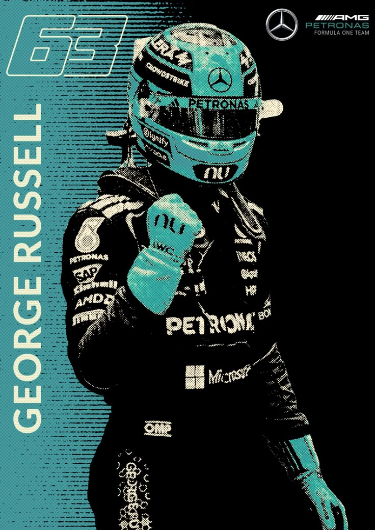 George Russell – Mercedes Speed Poster