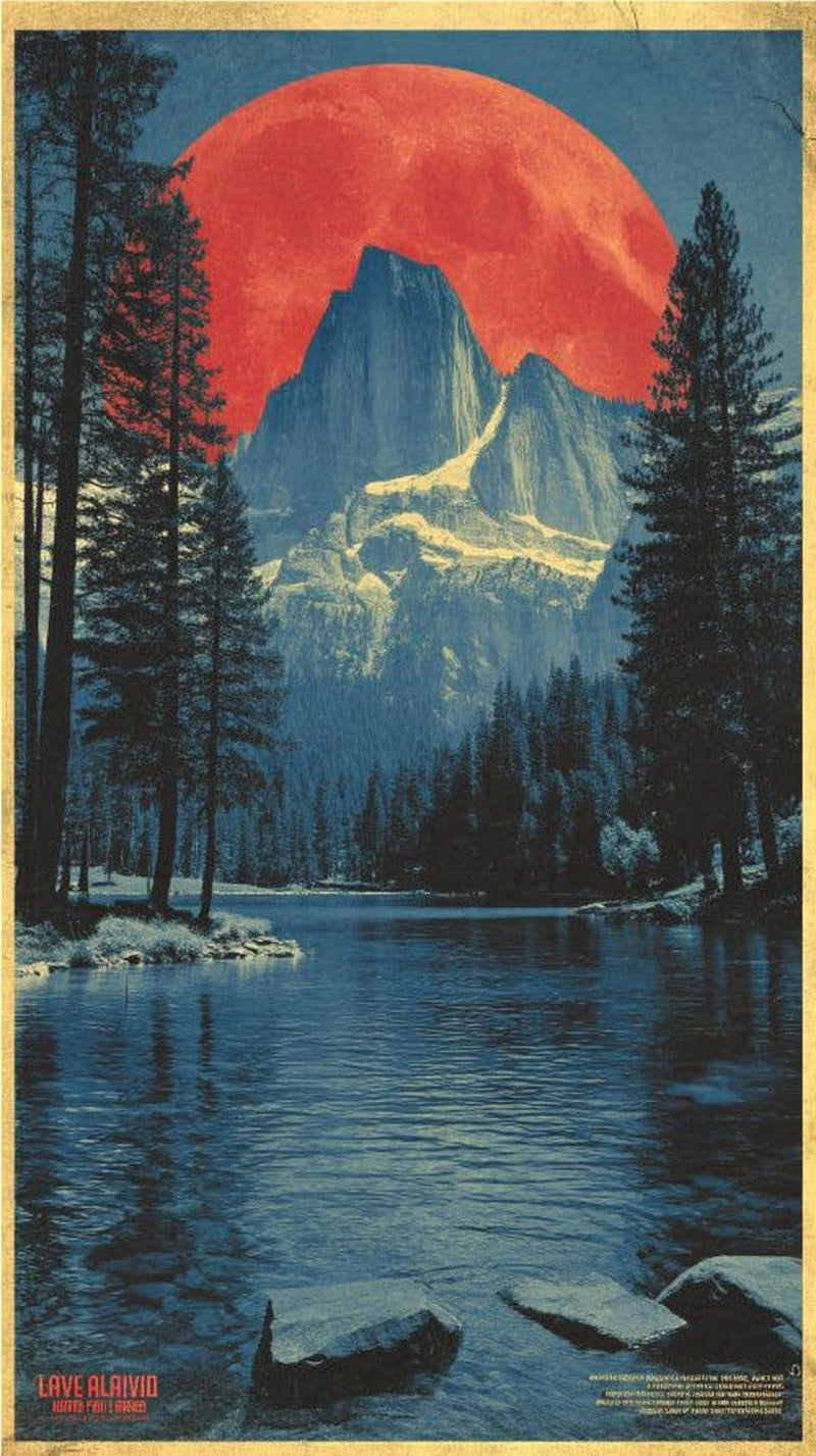 Red Moon Mountain Poster