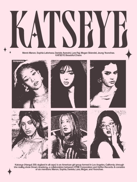 KATSEYE – Soft Vintage Poster