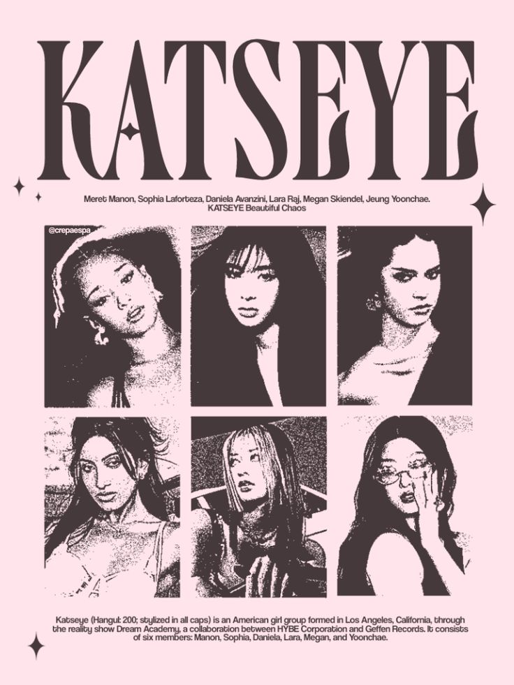 KATSEYE – Soft Vintage Poster