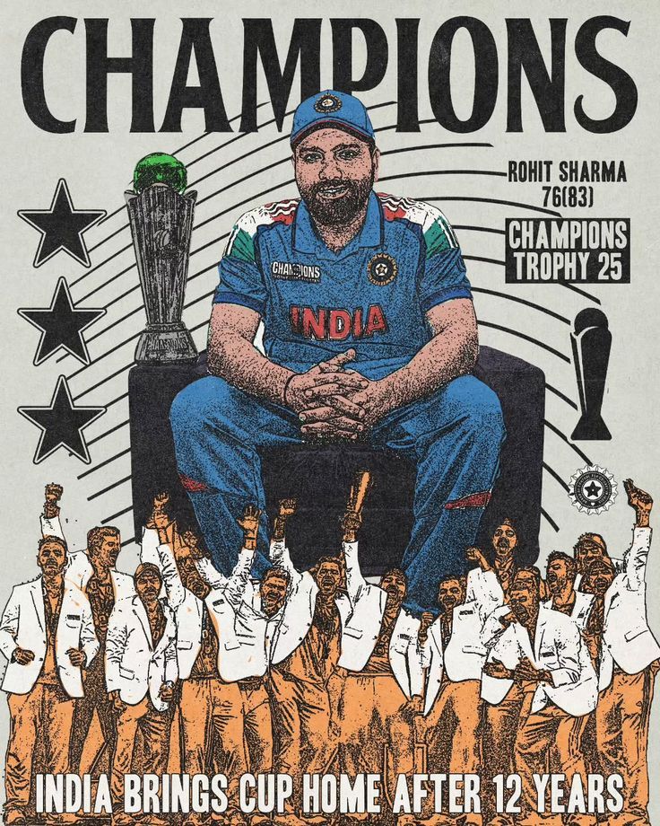 Rohit Sharma – Champions Trophy Poster