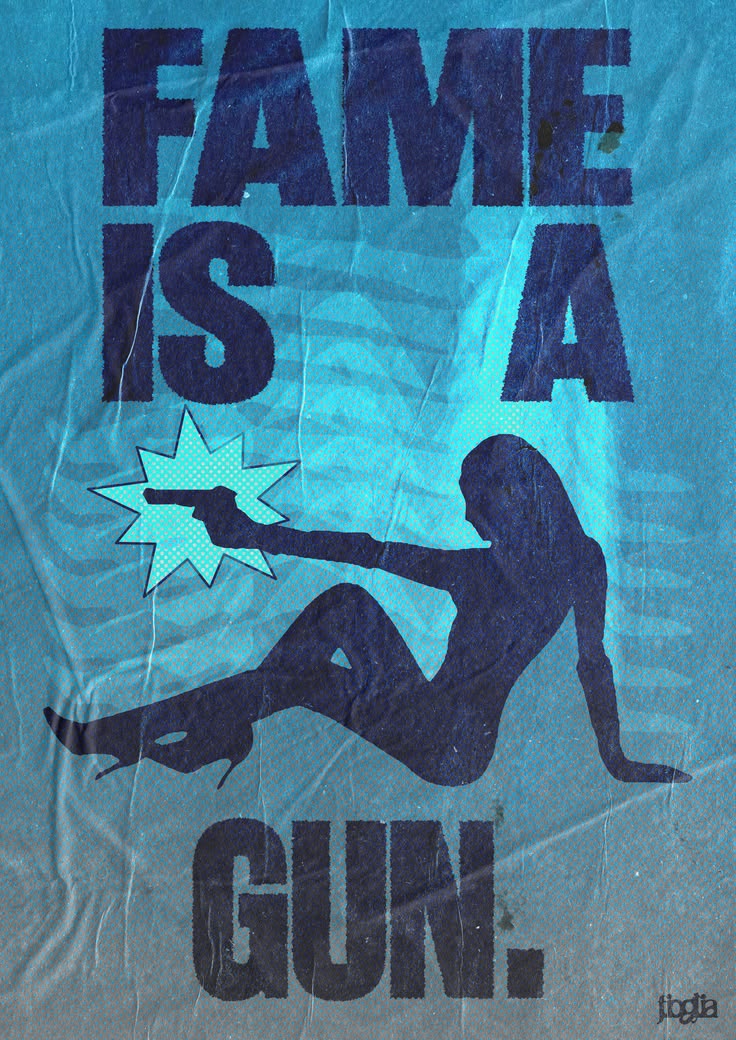 Fame Is A Gun – Edgy Statement Poster