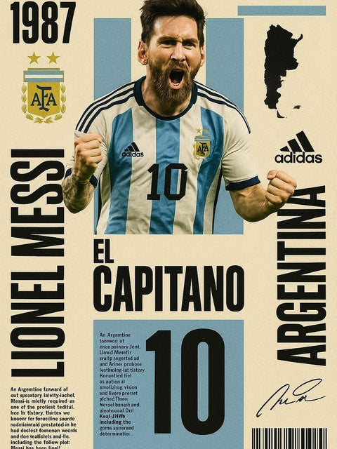 Lionel Messi – “El Capitano” Poster
