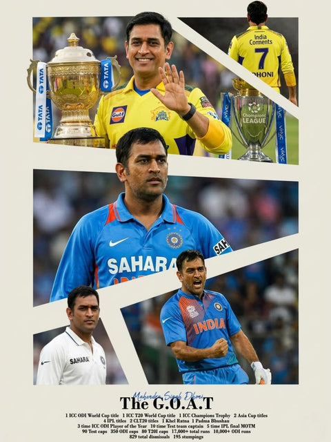 MS Dhoni “The GOAT” Poster