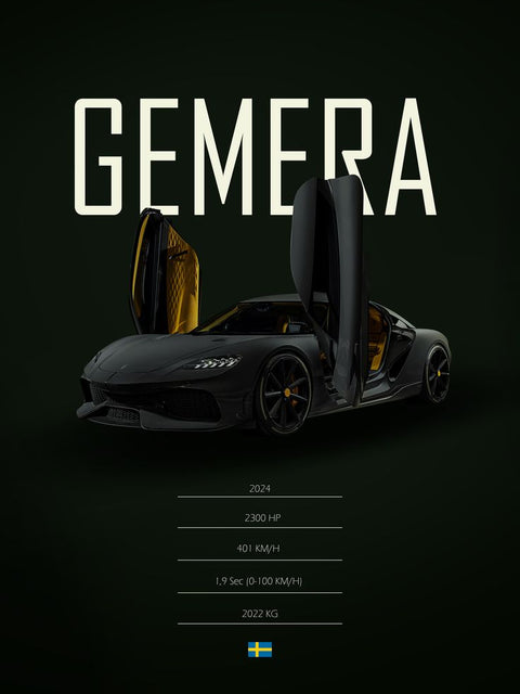 GEMERA HYPERCAR POSTER
