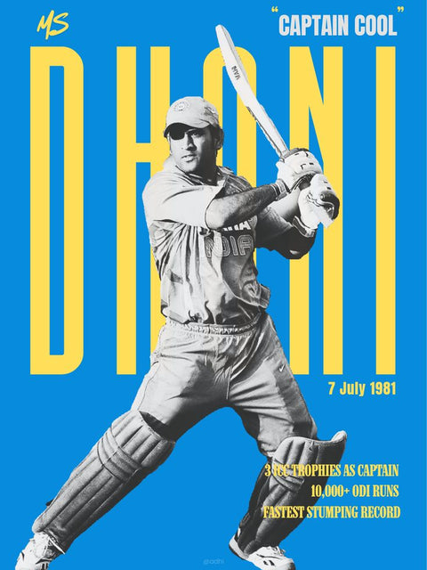 MS Dhoni – “Captain Cool” Legacy Poster