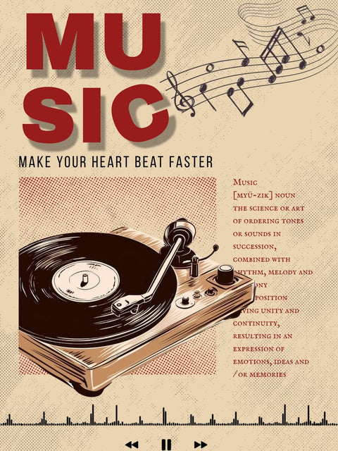 Vintage Music Record Poster