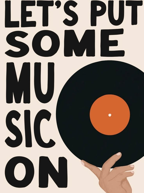 Let’s Put Some Music On – Retro Music Poster