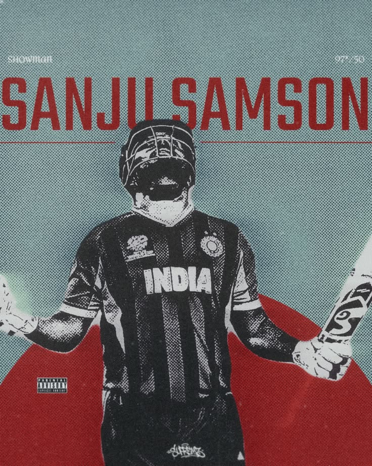 Sanju Samson – Minimal Hero Poster