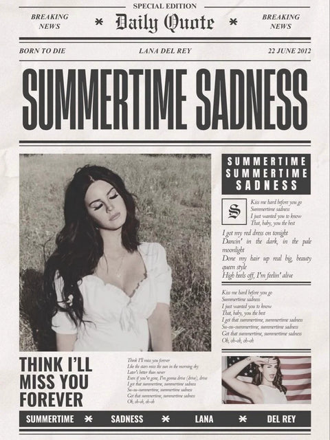 Lana Del Rey – Summertime Sadness Poster