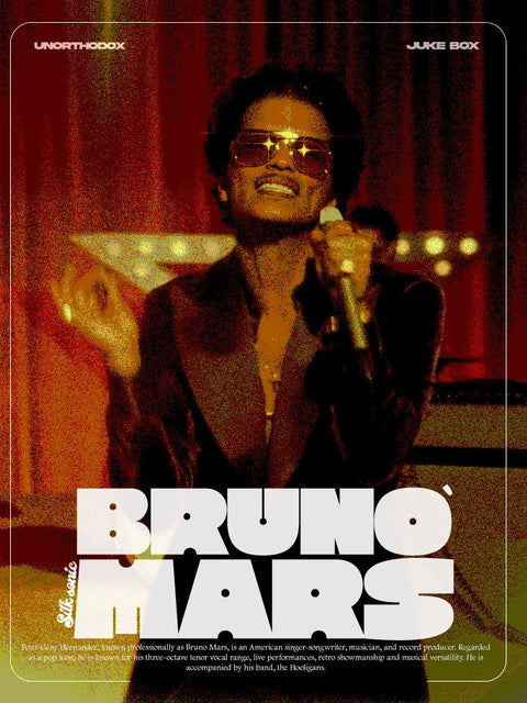 Bruno Mars – Retro Stage Poster