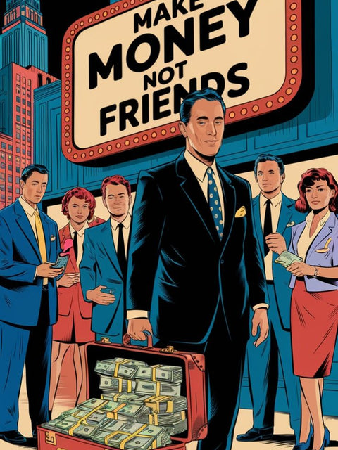 Make Money Not Friends – Hustle Poster