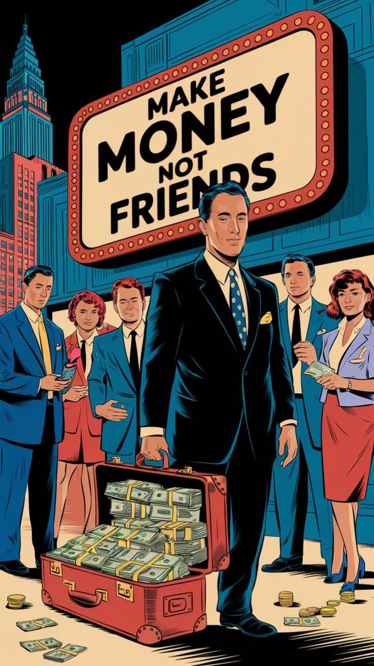 Make Money Not Friends – Hustle Poster