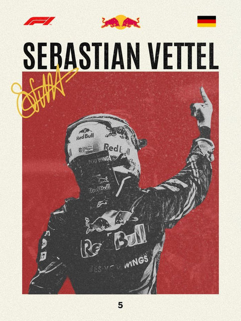 Sebastian Vettel – Champion Spirit Poster