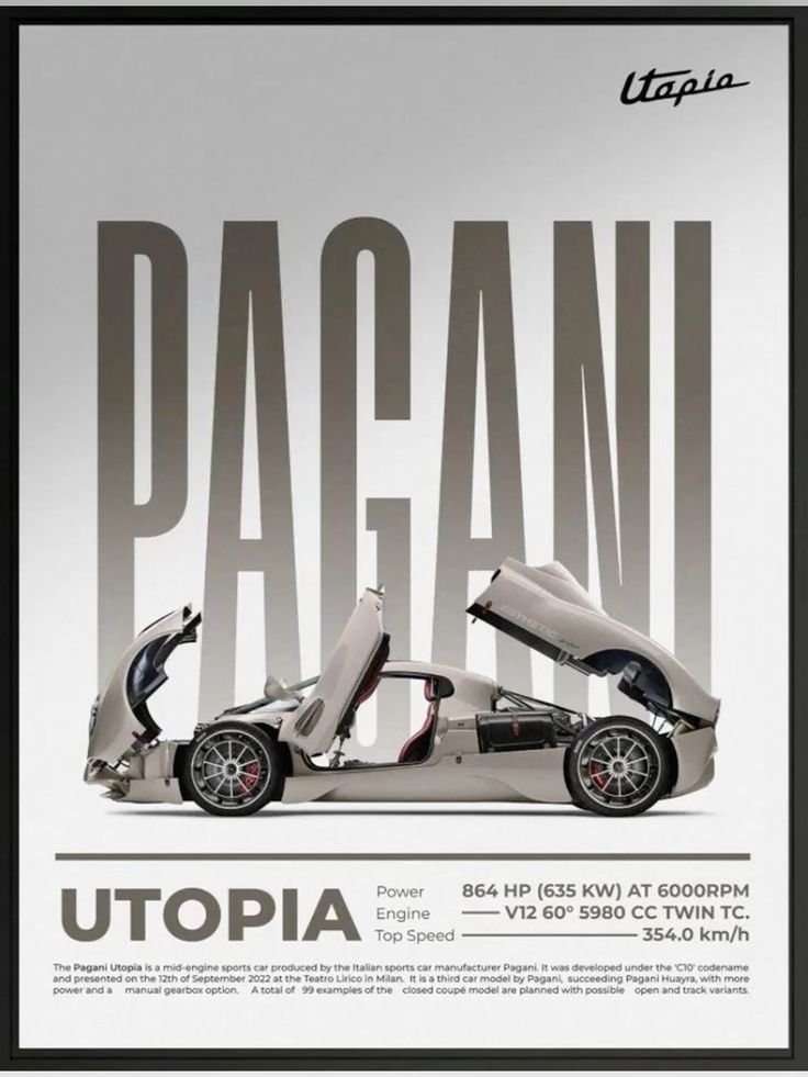 PAGANI UTOPIA POSTER