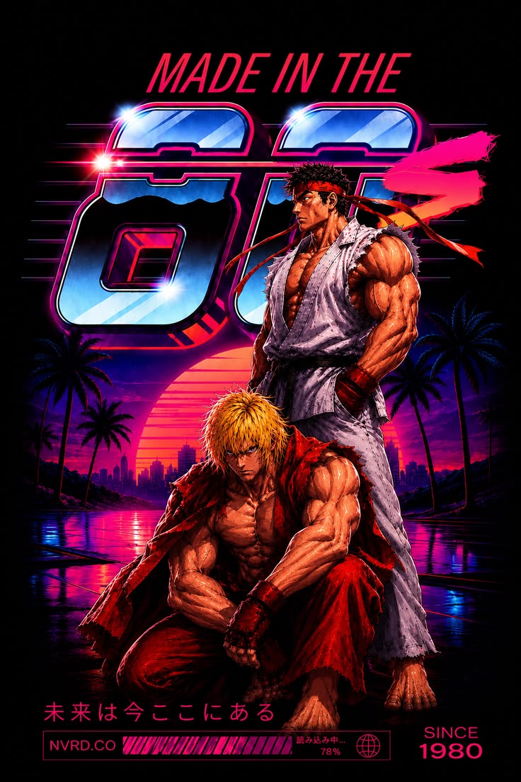 Made in the 80s – Neon Warrior Poster