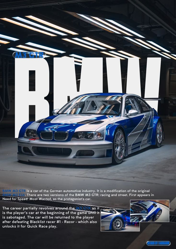 BMW M3 GTR – Street Legend Poster