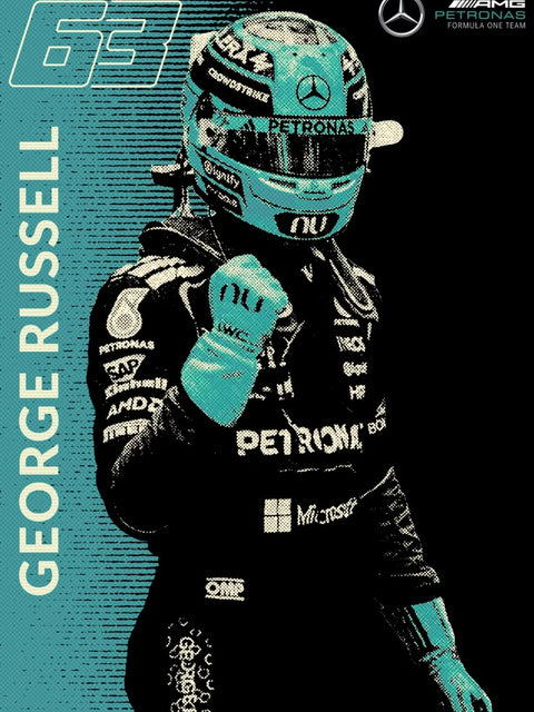 George Russell – Mercedes Speed Poster
