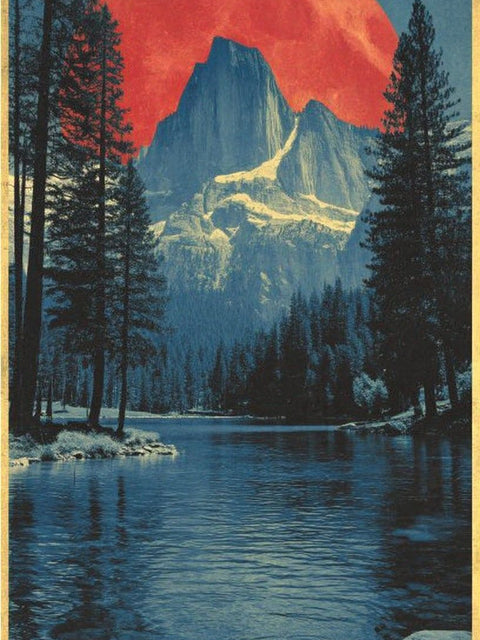 Red Moon Mountain Poster