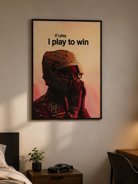 “Play to Win” Racing Poster