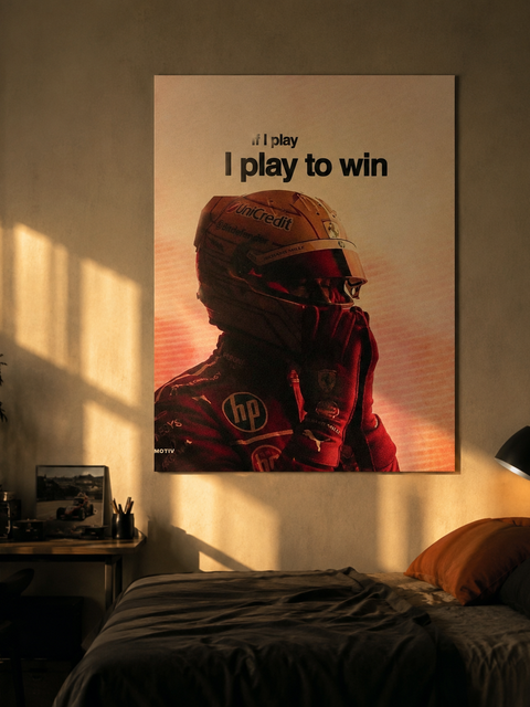 “Play to Win” Racing Poster