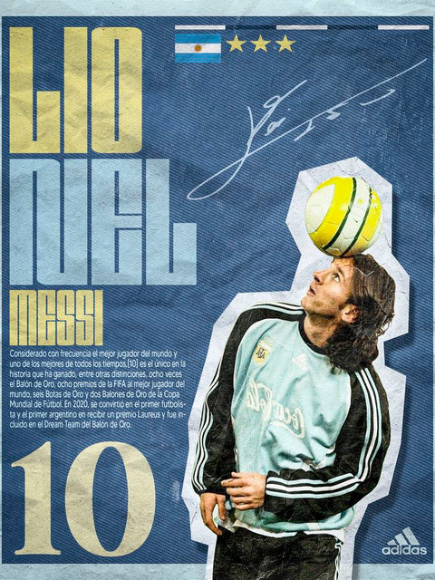 Lionel Messi – “10” Vintage Poster