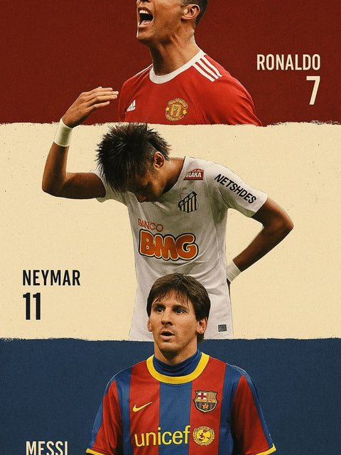 Ronaldo – Neymar – Messi Trio Poster