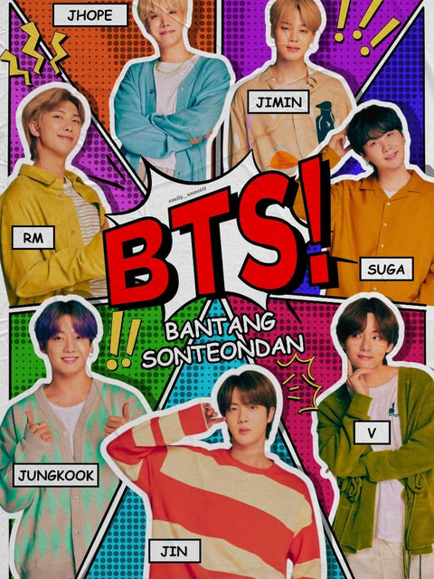 BTS Comic Pop-Art Poster