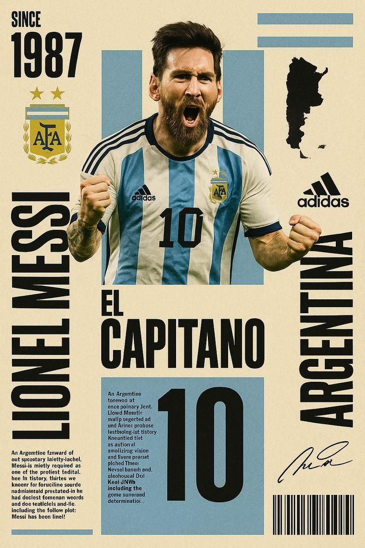 Lionel Messi – “El Capitano” Poster
