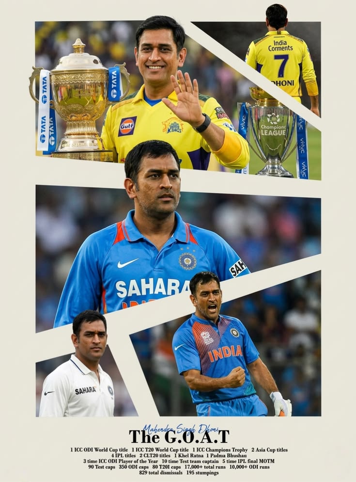 MS Dhoni “The GOAT” Poster